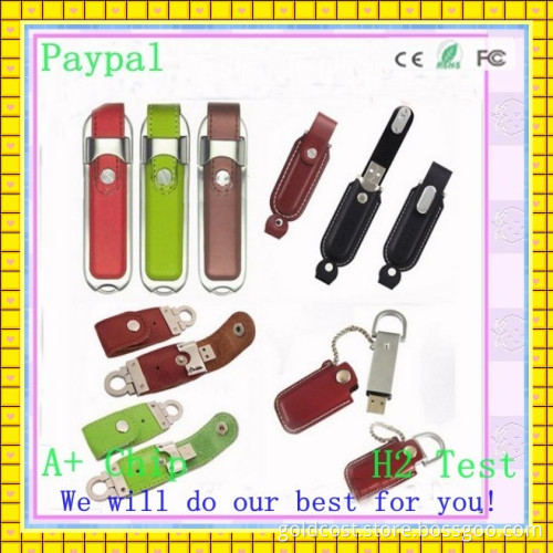 Safe Payment High Quality Leatherusb Flash Drive (GC-L008)